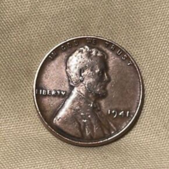 RARE 1941 Lincoln No Mint Mark Wheat Penny One Cent Coin - Picture 3 of 5
